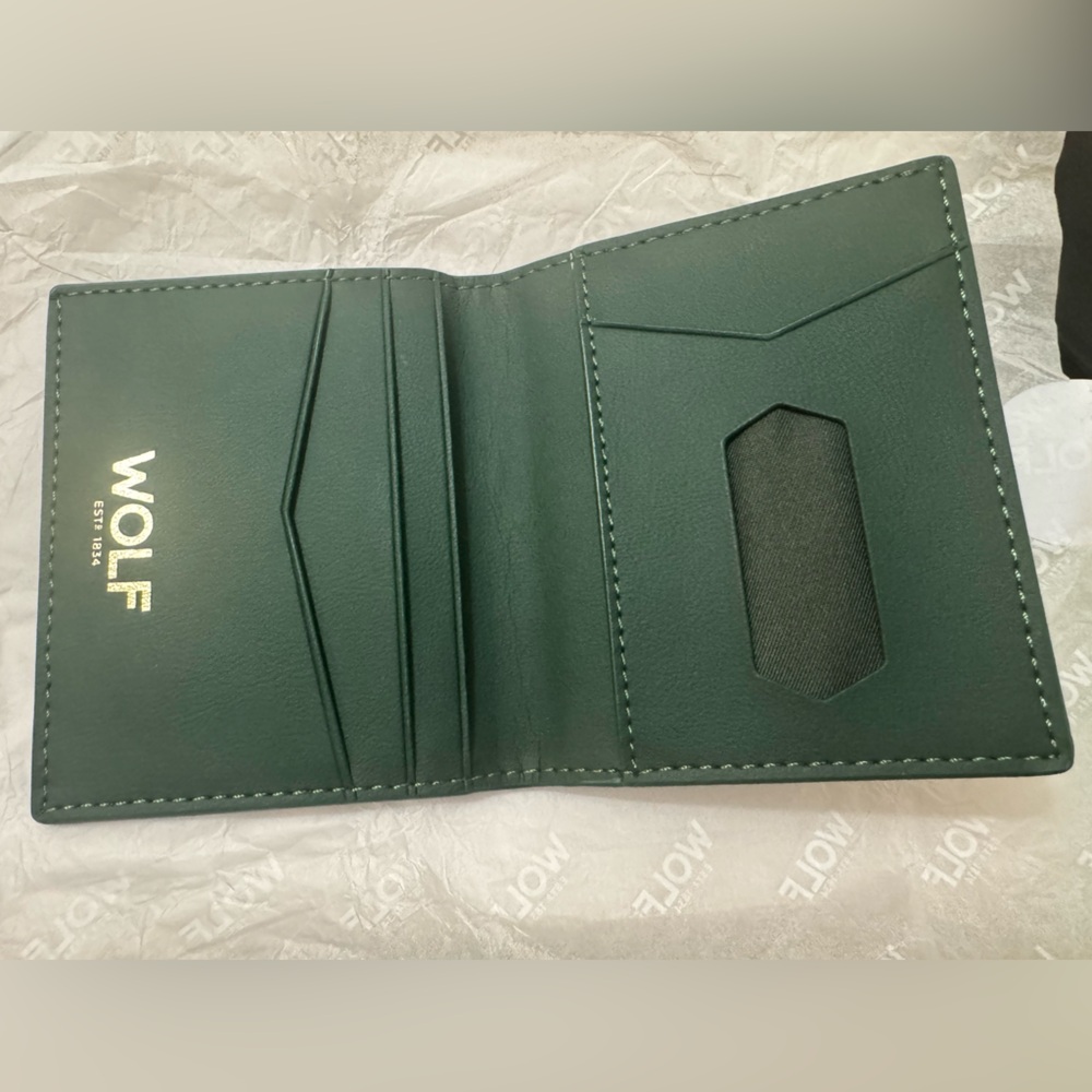 WOLF Forest Green Card Holder